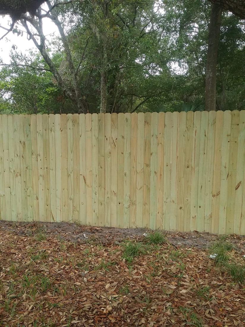 Wood fence